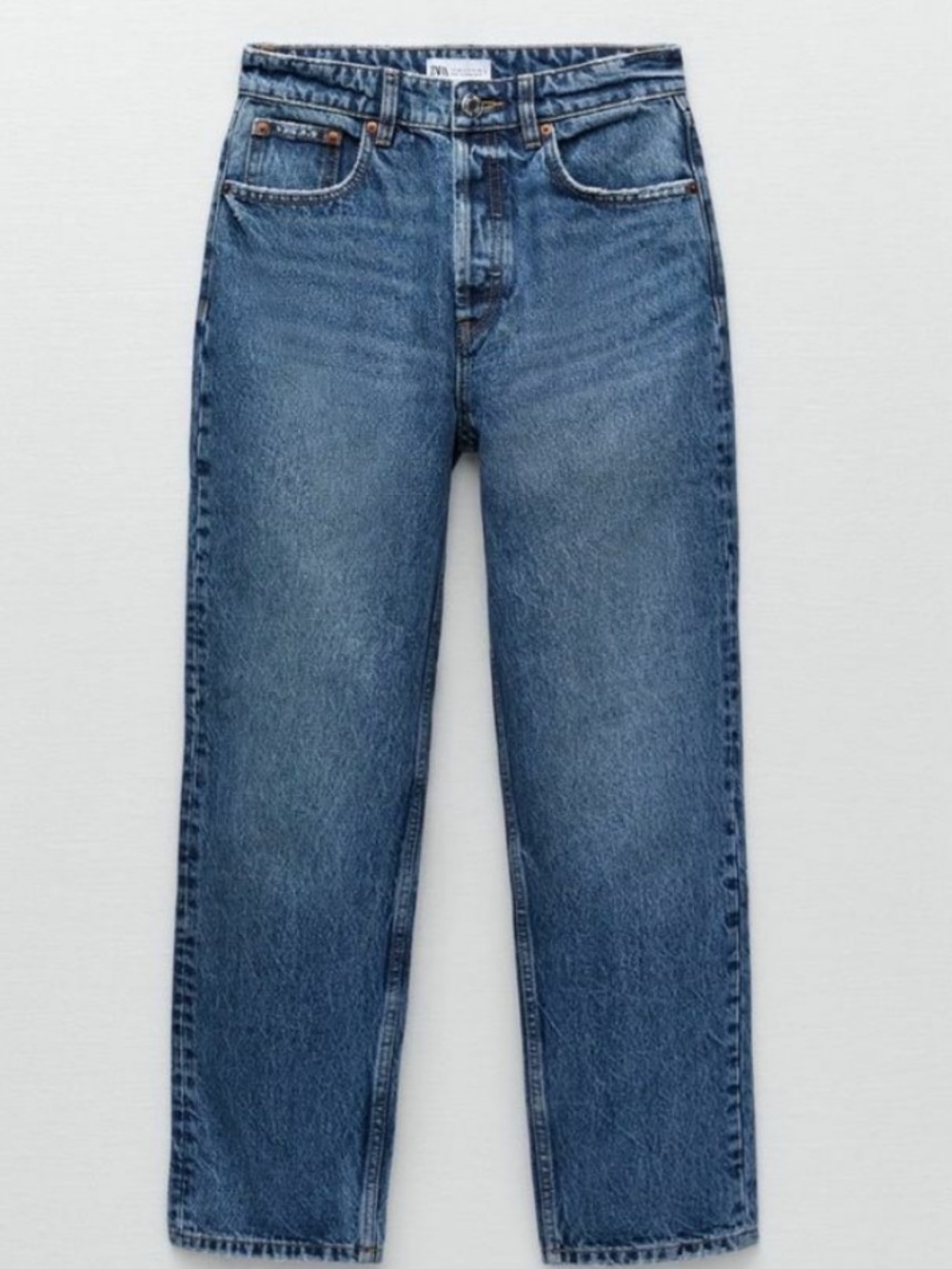 Zara Straight-Leg Blue Jeans